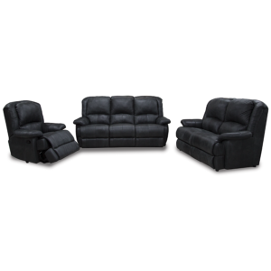 Vegas Corrected Grain Leather Lounge Suite