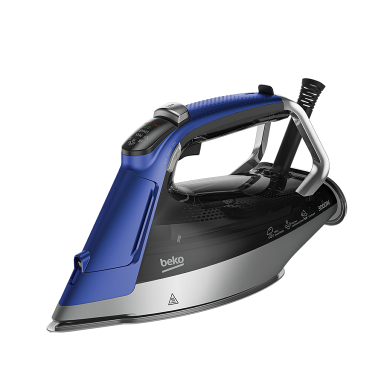 Iron Beko 3000w Spa9130b Steam Superglide Ceramic Blue4