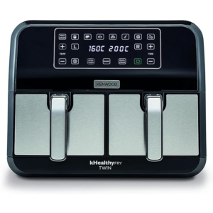 Airfryer Kenwood 8L 3.4Kg HFM75.000 Dual Gcc Metal Black